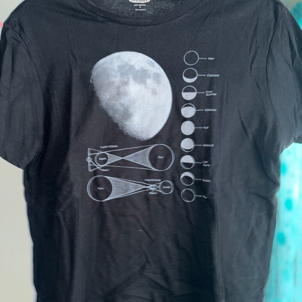 Old Navy Black Moon Phase Tee